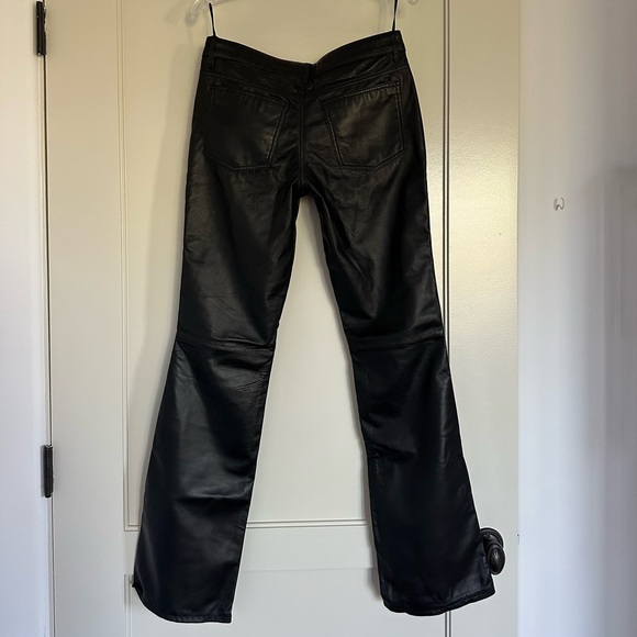 NWT EB Denim Maria Mid Rise Bootcut Leather Pants - Picture 4 of 5